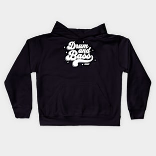 DRUM AND BASS  - Junglist Retro Font (White/grey) Kids Hoodie